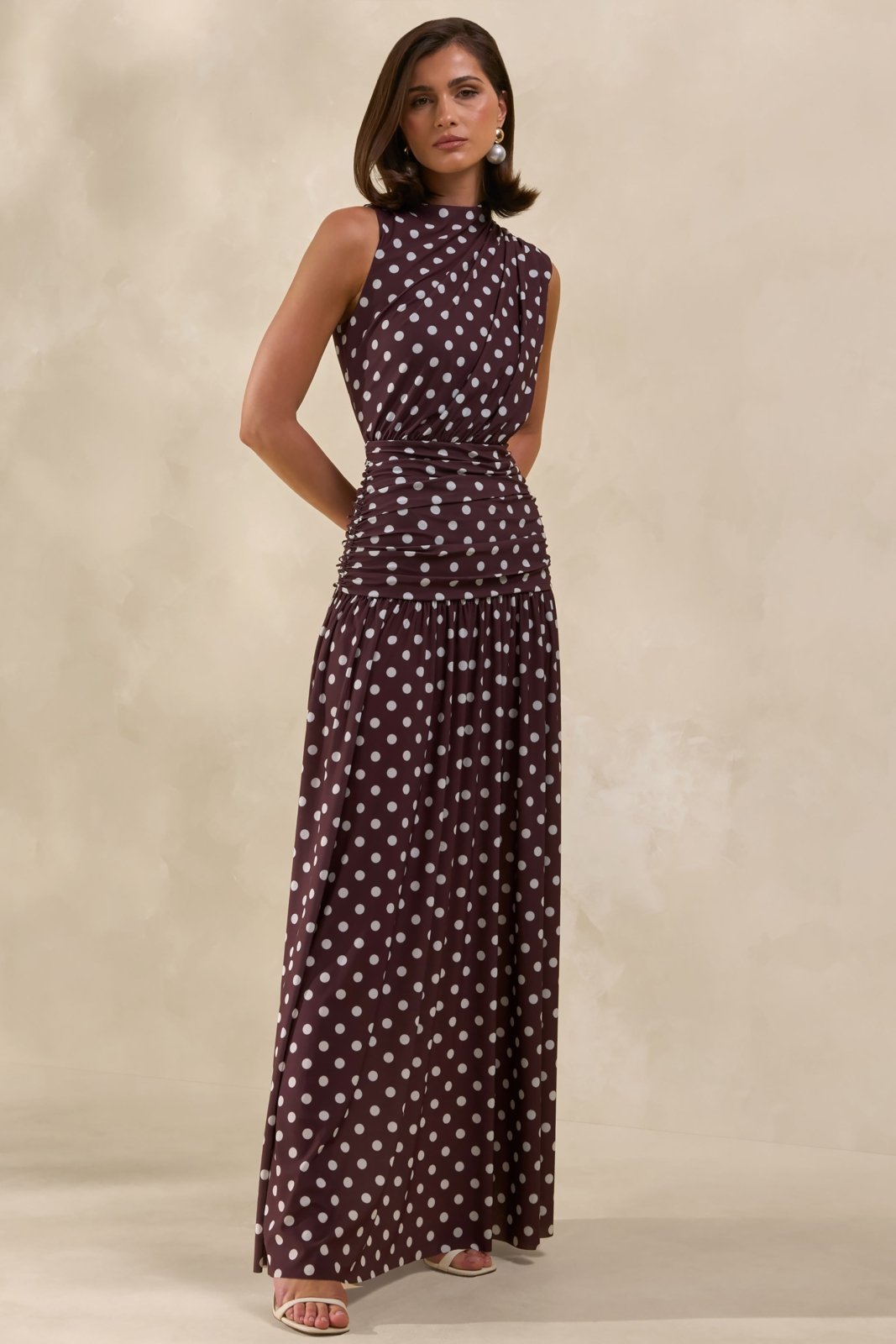 Miss | Jurk Dames Maxi High-Neck Avond - Stretch Jersey - Miss Madera MIS-EEXS40