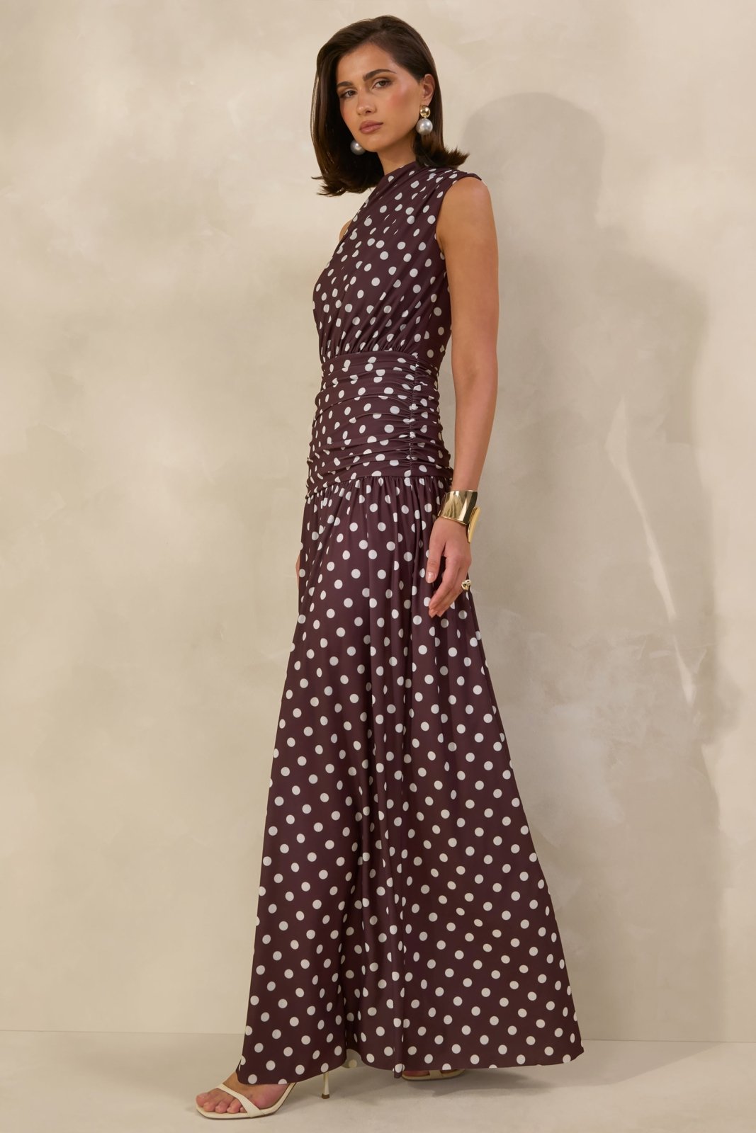 Miss | Jurk Dames Maxi High-Neck Avond - Stretch Jersey - Miss Madera MIS-EEXS40