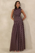 Miss | Jurk Dames Maxi High-Neck Avond - Stretch Jersey - Miss Madera MIS-EEXS40