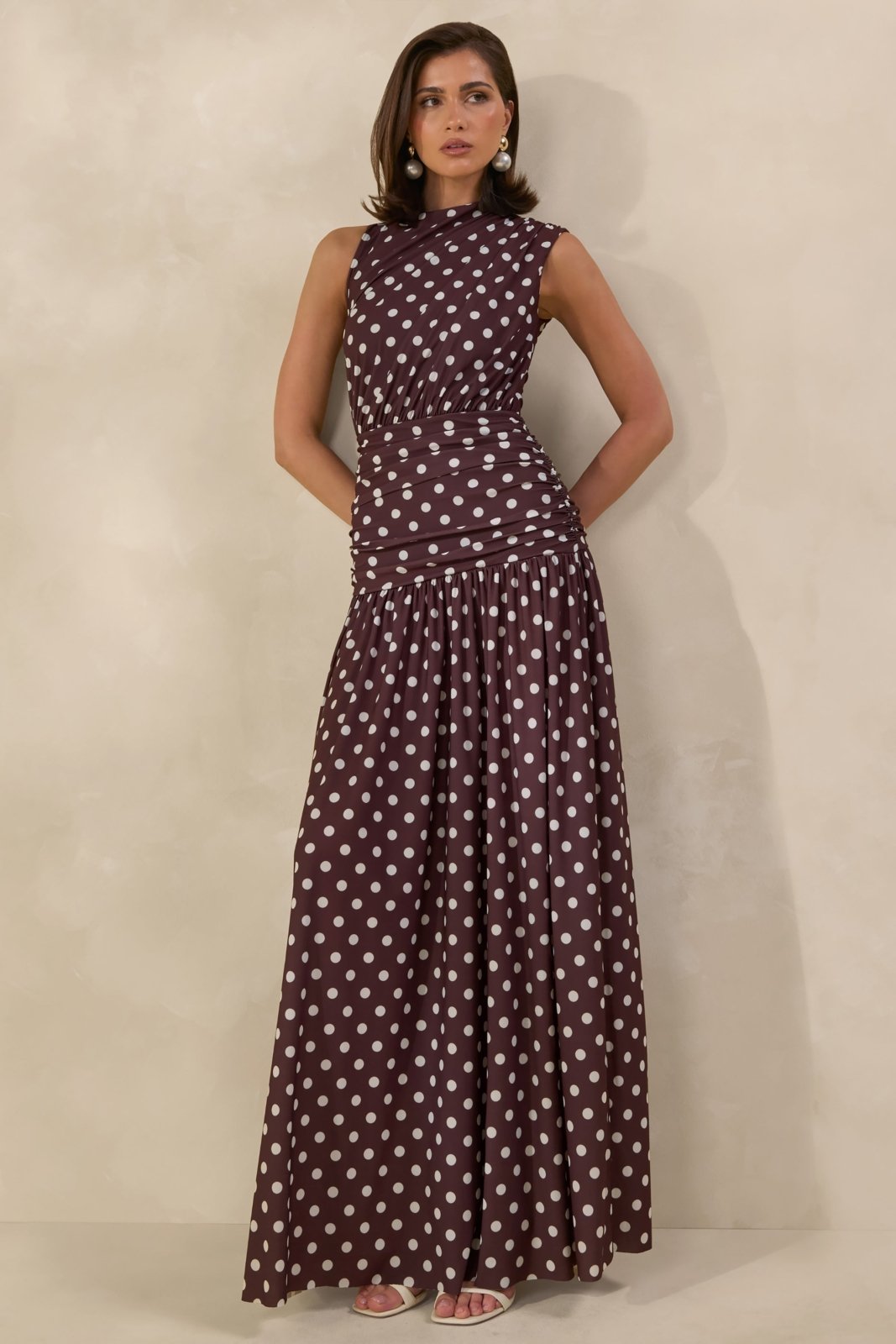 Miss | Jurk Dames Maxi High-Neck Avond - Stretch Jersey - Miss Madera MIS-EEXS40
