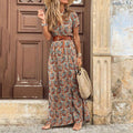 Miss | Jurk Dames Maxi Ibiza Bohemien - Viscose - Miss Madera MIS-9WEBJP
