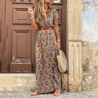 Miss | Jurk Dames Maxi Ibiza Bohemien - Viscose - Miss Madera MIS-9WEBJP