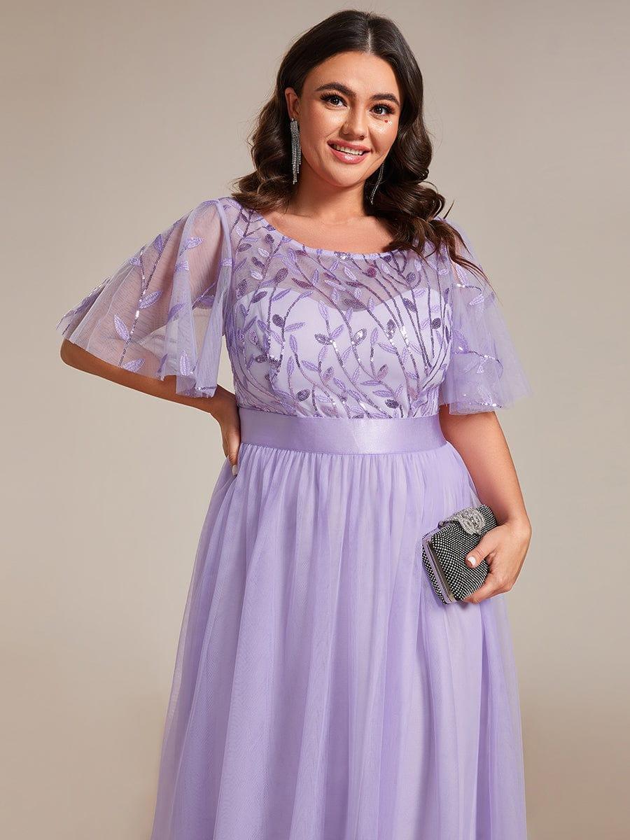 Miss | Jurk Dames Maxi Korte Mouw Pailletten - Tule - Miss Madera