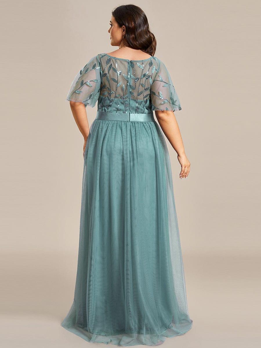 Miss | Jurk Dames Maxi Korte Mouw Pailletten - Tule - Miss Madera