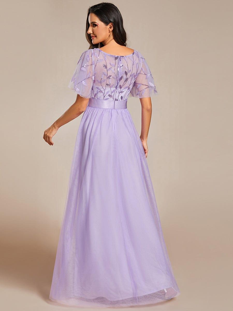 Miss | Jurk Dames Maxi Korte Mouw Pailletten - Tule - Miss Madera