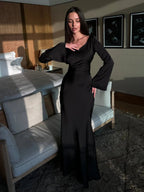 Miss | Jurk Dames Maxi Lange Mouw Getailleerd - Polyester - Miss Madera MIS-5AM8KC