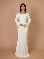 Miss | Jurk Dames Maxi Lange Mouw Getailleerd - Polyester - Miss Madera MIS-5AM8KC