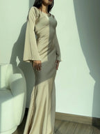 Miss | Jurk Dames Maxi Lange Mouw Getailleerd - Polyester - Miss Madera MIS-5AM8KC