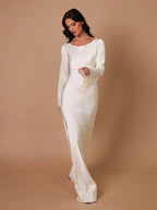 Miss | Jurk Dames Maxi Lange Mouw Getailleerd - Polyester - Miss Madera MIS-5AM8KC