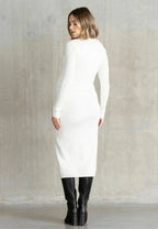 Miss | Jurk Dames Maxi Lange Mouwen Overslag - Viscose - Miss Madera MIS-1MUJE2