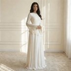Miss | Jurk Dames Maxi Lange Mouwen Ruches - Viscose - Miss Madera MIS-N5YOMI