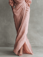 Miss | Jurk Dames Maxi - Linnenmix - Miss Madera MIS-6575B4