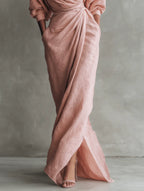 Miss | Jurk Dames Maxi - Linnenmix - Miss Madera MIS-6575B4
