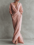 Miss | Jurk Dames Maxi - Linnenmix - Miss Madera MIS-E10B67