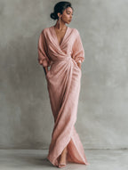 Miss | Jurk Dames Maxi - Linnenmix - Miss Madera MIS-6575B4