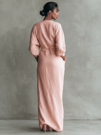 Miss | Jurk Dames Maxi - Linnenmix - Miss Madera MIS-E10B67