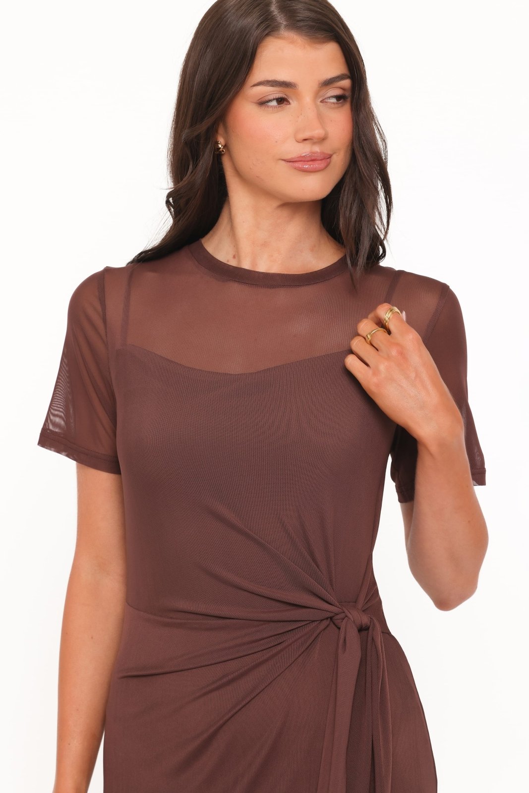 Miss | Jurk Dames Maxi Mesh - Viscose - Miss Madera MIS-2WPUM1