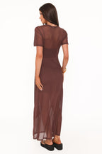 Miss | Jurk Dames Maxi Mesh - Viscose - Miss Madera MIS-2WPUM1