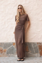 Miss | Jurk Dames Maxi Mesh - Viscose - Miss Madera MIS-2WPUM1