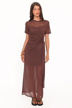 Miss | Jurk Dames Maxi Mesh - Viscose - Miss Madera MIS-2WPUM1
