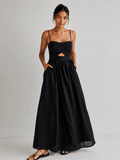 Miss | Jurk Dames Maxi Mouwloos Hartvormige Hals - Polyester - Miss Madera MIS-UWRG69