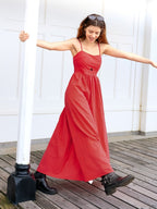Miss | Jurk Dames Maxi Mouwloos Hartvormige Hals - Polyester - Miss Madera MIS-N79K7X
