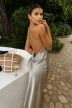 Miss | Jurk Dames Maxi Mouwloos Open Rug - Viscose - Miss Madera MIS-Y81853