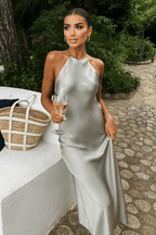 Miss | Jurk Dames Maxi Mouwloos Open Rug - Viscose - Miss Madera MIS-Y81853