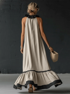 Miss | Jurk Dames Maxi Mouwloos Ruches - Lichtgewicht Geweven - Miss Madera MIS-XCFTEQ