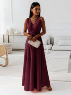 Miss | Jurk Dames Maxi Mouwloos V-hals - Viscose - Miss Madera MIS-FPK7K2