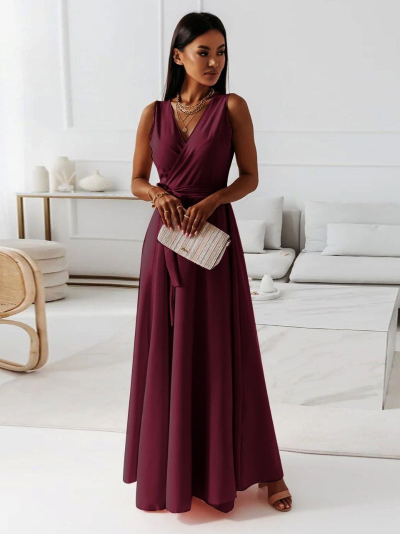 Miss | Jurk Dames Maxi Mouwloos V-hals - Viscose - Miss Madera MIS-FPK7K2
