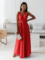 Miss | Jurk Dames Maxi Mouwloos V-hals - Viscose - Miss Madera MIS-8EU26V