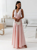 Miss | Jurk Dames Maxi Mouwloos V-hals - Viscose - Miss Madera MIS-7AIXO4