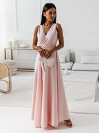 Miss | Jurk Dames Maxi Mouwloos V-hals - Viscose - Miss Madera MIS-7AIXO4