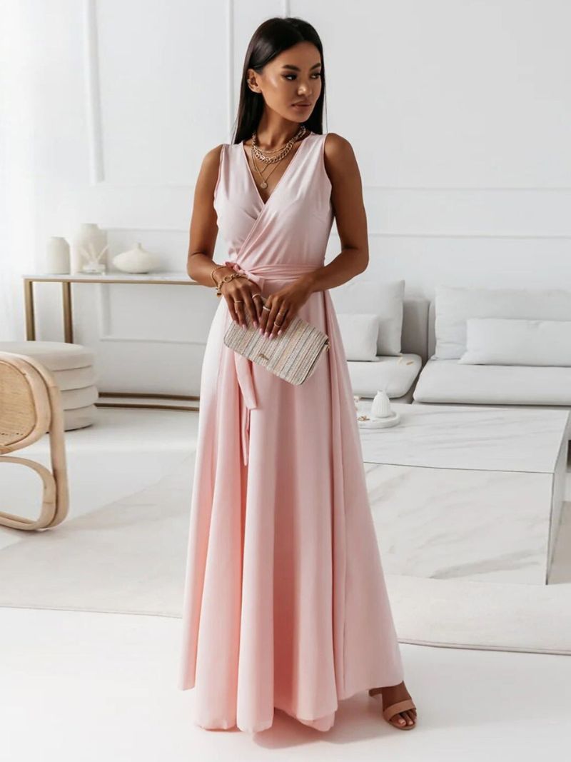 Miss | Jurk Dames Maxi Mouwloos V-hals - Viscose - Miss Madera MIS-7AIXO4