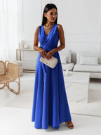 Miss | Jurk Dames Maxi Mouwloos V-hals - Viscose - Miss Madera MIS-H7G2KK
