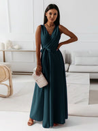 Miss | Jurk Dames Maxi Mouwloos V-hals - Viscose - Miss Madera MIS-9QPIHK