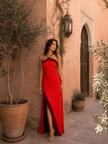 Miss | Jurk Dames Maxi Neckholder Slit - Stretch - Miss Madera MIS-TTTDHP