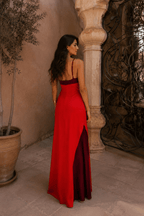 Miss | Jurk Dames Maxi Neckholder Slit - Stretch - Miss Madera MIS-TTTDHP