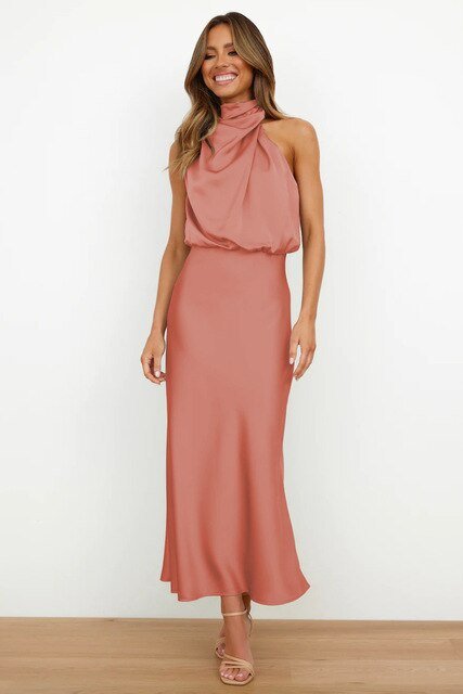 Miss | Jurk Dames Maxi Off - Shoulder - Polyester - Miss Madera