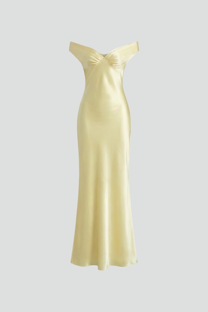 Miss | Jurk Dames Maxi Off-Shoulder - Viscose - Miss Madera MIS-I6ZN0U