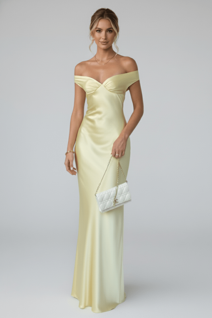 Miss | Jurk Dames Maxi Off-Shoulder - Viscose - Miss Madera MIS-I6ZN0U