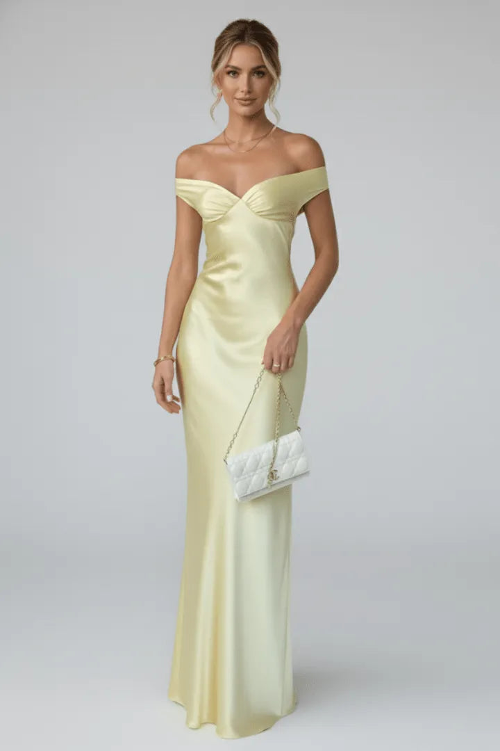 Miss | Jurk Dames Maxi Off-Shoulder - Viscose - Miss Madera MIS-I6ZN0U