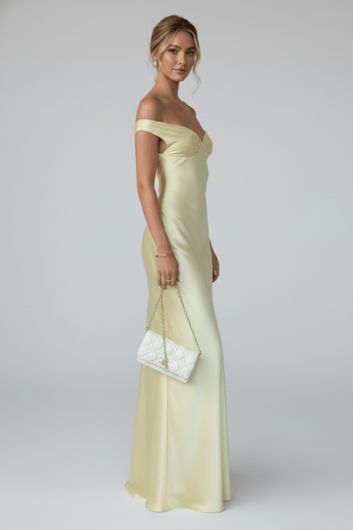 Miss | Jurk Dames Maxi Off-Shoulder - Viscose - Miss Madera MIS-I6ZN0U