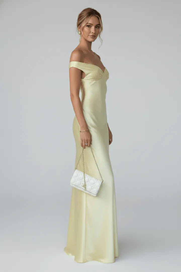 Miss | Jurk Dames Maxi Off-Shoulder - Viscose - Miss Madera MIS-I6ZN0U