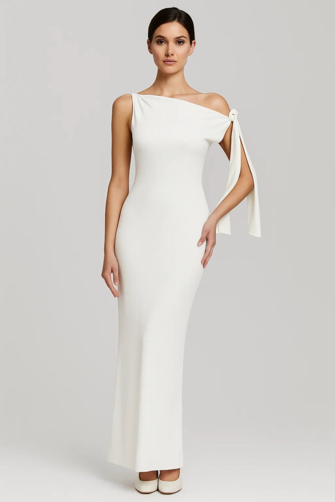 Miss | Jurk Dames Maxi One-Shoulder Avond - Satijn - Miss Madera MIS-UBISBY