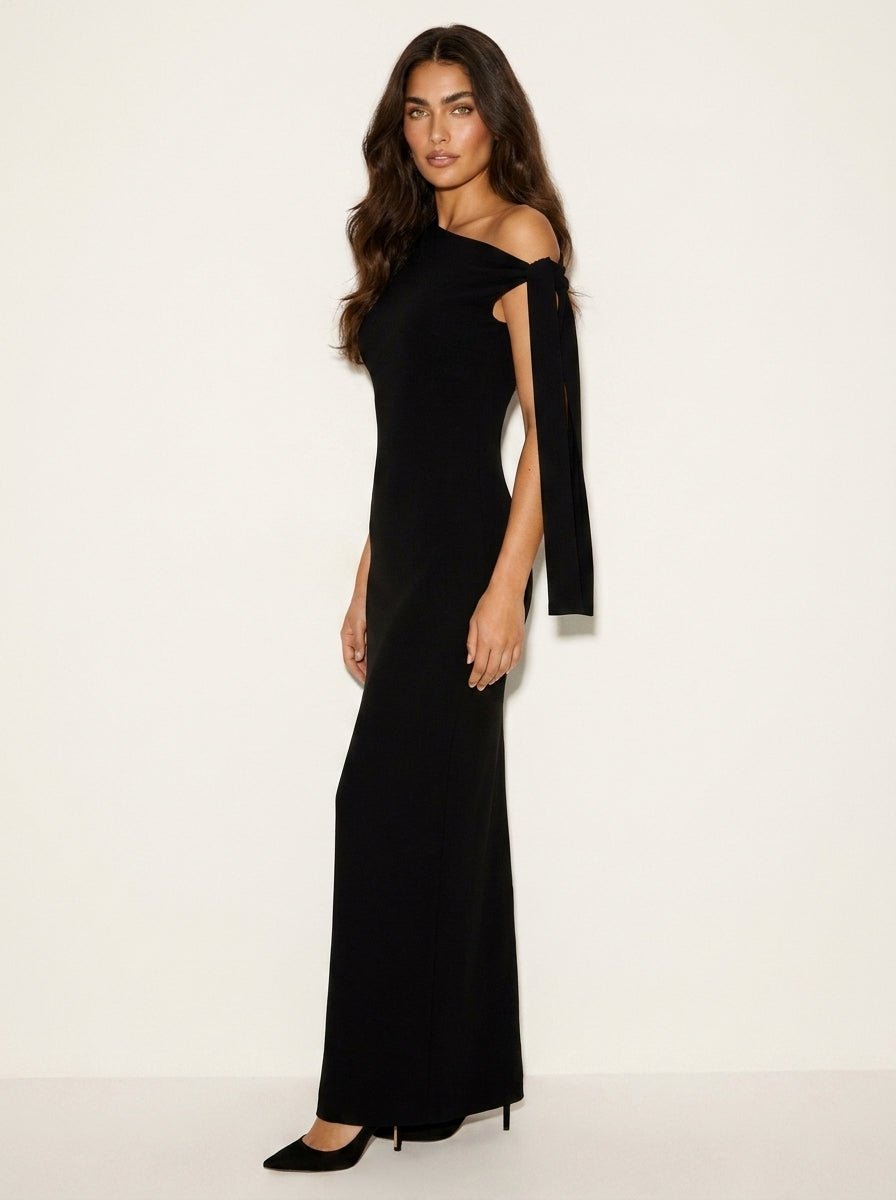 Miss | Jurk Dames Maxi One-Shoulder Avond - Satijn - Miss Madera MIS-M0887Z