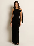 Miss | Jurk Dames Maxi One-Shoulder Avond - Satijn - Miss Madera MIS-M0887Z