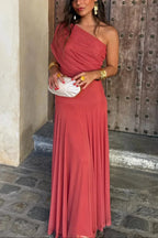 Miss | Jurk Dames Maxi One-Shoulder - Polyester - Miss Madera MIS-2E089C