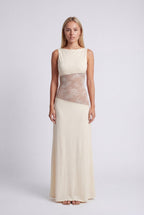 Miss | Jurk Dames Maxi Open Rug - Jersey - Miss Madera MIS-M3CHPK